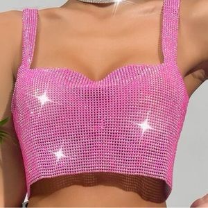 Rhinestone Crop Top *never worn